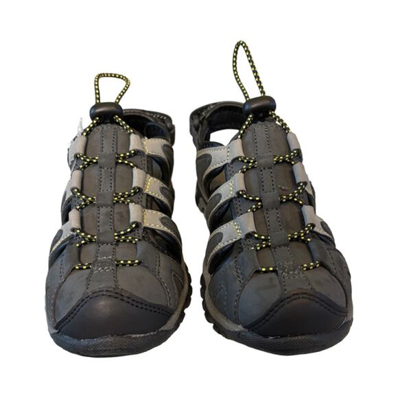 Kids Hi-tec Cove II Jr Water Sandal Shoes Size 13 Black/Charcoal/Lemon~NEW - Picture 2 of 6